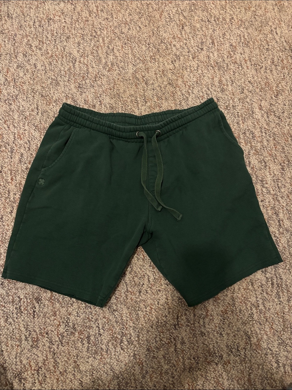 Lucky Brand Men's Deep Green Drawstring Athletic Shorts
